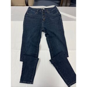 Lauren Conrad Super High Rise Super Skinny Button Fly Jeans Size 6 Long